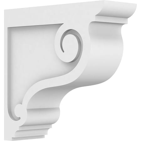 Ekena Millwork Standard Scroll Architectural Grade PVC Corbel, 3"W x 12"D x 12"H CORP03X12X12SCR